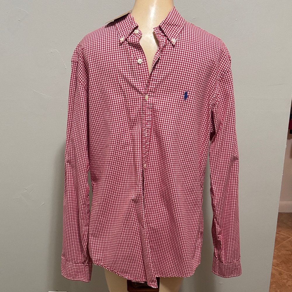 Ralph Lauren Red Gingham Button Down Shirt
